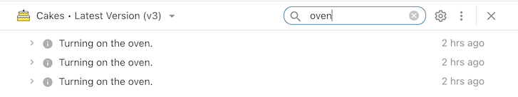 Searching for log entries